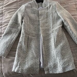 Women's Gray Herringbone Coat